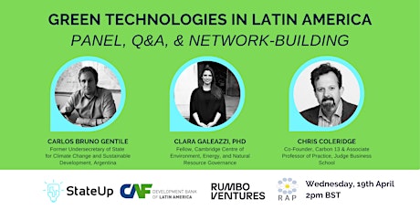Green Technologies in Latin America with CAF Development Bank and StateUp