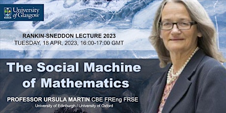 Rankin-Sneddon Lecture 2023 (Online attendance)