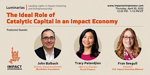 The Ideal Role of Catalytic Capital in an Impact Economy
