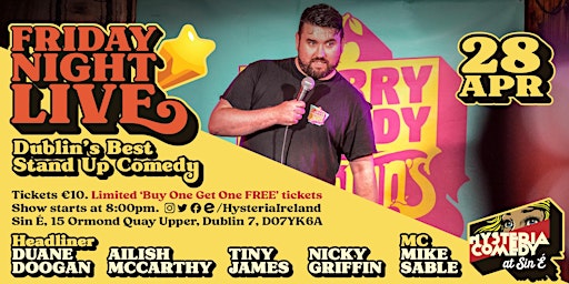 Imagem principal de Friday Night Live: Dublin's Best Stand Up Comedy