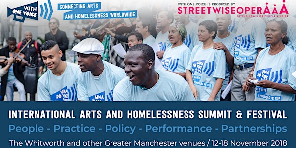 With One Voice International Arts and Homelessness Summit