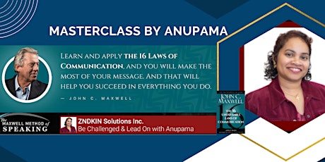 MasterClass 101 by Anupama: 16 Laws Of Communication - ZNDKIN