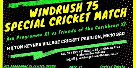Windrush 75 Special Cricket Match primary image