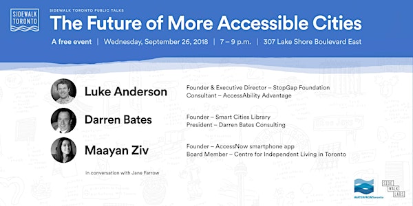 Sidewalk Toronto Public Talks: The Future of More Accessible Cities