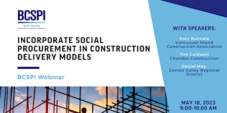 Incorporate social procurement in construction delivery models primary image