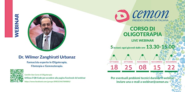 WEBINAR - Dott. Wilmer Zanghirati - CORSO DI OLIGOTERAPIA
