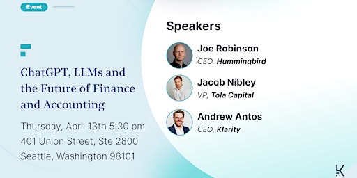 ChatGPT, LLMs and the Future of Finance and Accounting Panel
