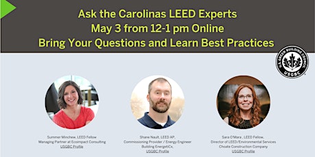USGBC Carolinas Learn from the Local LEED Experts  (digital session) primary image