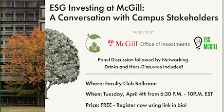 ESG Investing at McGill: A Conversation with Campus Stakeholders