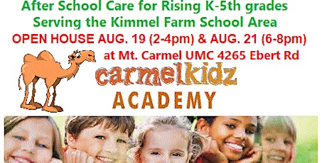 AFTER SCHOOL CARE OPEN HOUSE ON TUESDAY NIGHT primary image