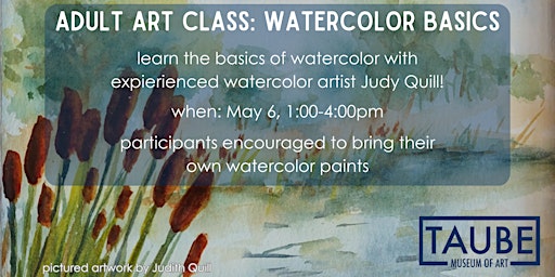 Adult Art Class: Watercolors with Judy Quill primary image