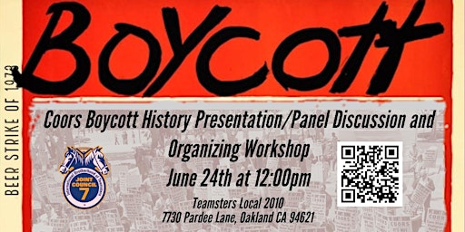 Talk & Workshop, Remembering the Coors Boycott & Beer  Strike of '73 primary image
