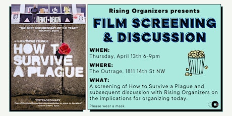 How to Survive a Plague: Film Screening + Discussion with Rising Organizers