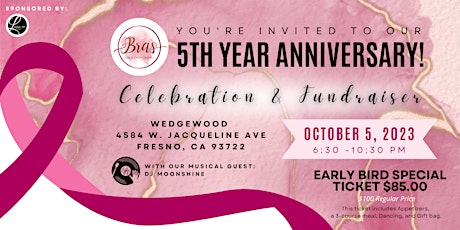 Bras For A Cause Fresno  - 5th Year Anniversary Celebration & Fundraiser!