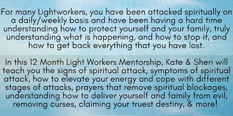 12 Month Light Worker's Spiritual Warefare Healing Mentorship primary image