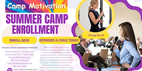 2023 Camp Motivation Summer Camps -Communication Age 15-17 (Reserve A Spot)