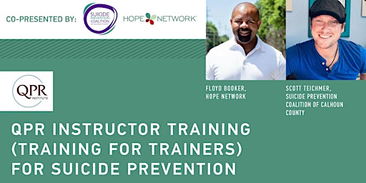 Primaire afbeelding van QPR Instructor Training (Training for Trainers) for Suicide Prevention