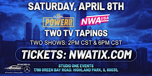 NWA Powerrr/NWA USA Taping 2 (Evening) - Saturday, April 8th  2023 primary image