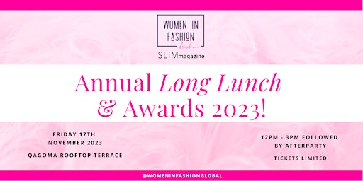 Women in Fashion Long Lunch 2023 presented by Slim Magazine primary image