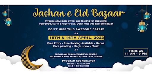 Jashan-e- Eid Bazaar - Grand Convention Center