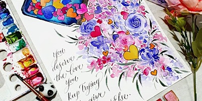 Watercolour Florals and Brush Lettering by Kathleen – NT20230612WFBL