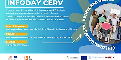 Infoday CERV - Programma UE su cittadinanza, uguaglianza, valori e diritti