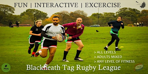 Imagem principal do evento Tuesdays Blackheath Tag Rugby MIXED  league Late Spring 24(8wks season)