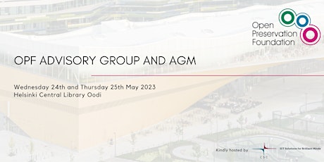 2023 Annual General Meeting (AGM) + OPF Advisory Group (OAG)