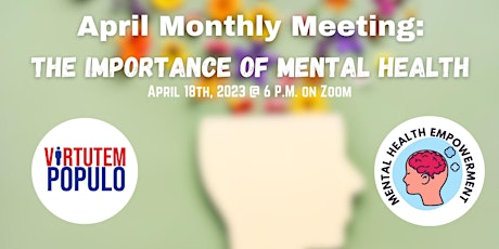 April Monthly Meeting:  The Importance of Mental Health
