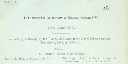 Imagem principal de Secrets of The National Archives: The First Cabinet Minutes