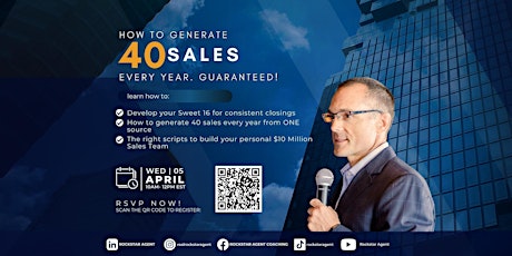 How to Generate 40 Sales Every Year... GUARANTEED!