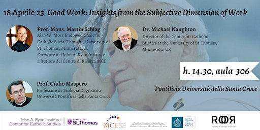 Seminario: Good Work: Insights from the Subjective Dimension of Work