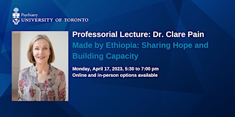 Professorial Lecture: Dr. Clare Pain
