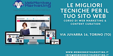 Immagine principale di LE MIGLIORI TECNICHE PER IL TUO SITO WEB: Corso di Web Marketing 