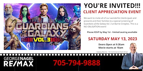 CLIENT APPRECIATION EVENT!  Private Movie Screening May 13, 2023