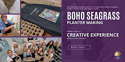 Boho Seagrass Planter Making primary image