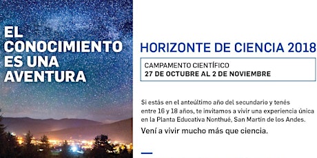 Encuentro para escuelas seleccionadas - "Horizonte de Ciencia NQN 2018"