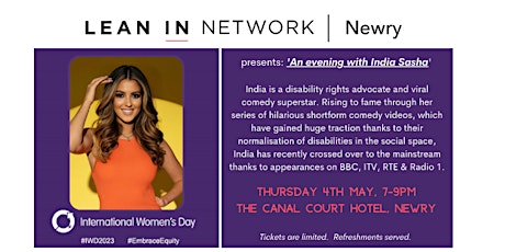 An evening with India Sasha (Rescheduled from March)