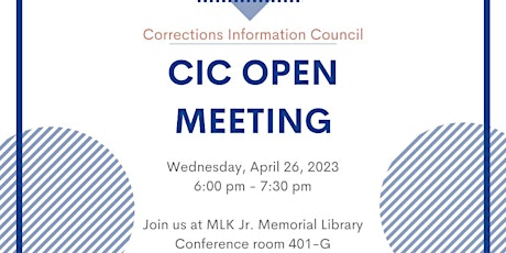 Corrections Information Council Open Meeting