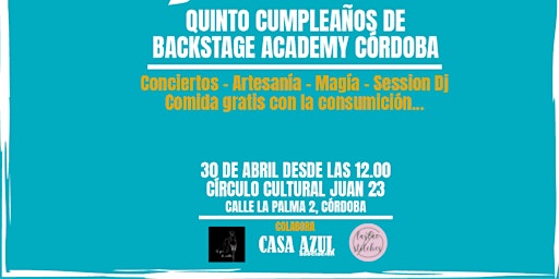 V Aniversario de Backstage Academy Córdoba
