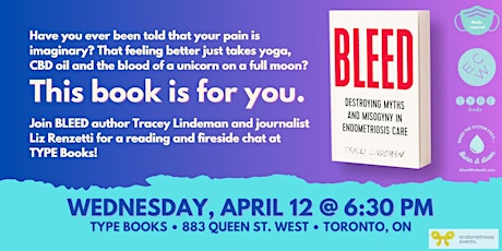 Toronto Book  Launch - Bleed Book Tour with Tracey Lindeman
