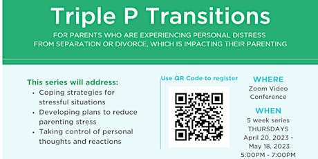 Family Transitions Triple P-Video Conference [Apr 20 - May 18, 2023]