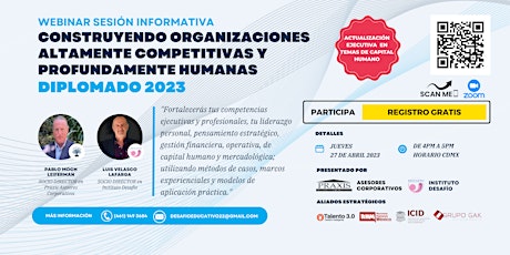 Hauptbild für Sesión Informativa "Diplomado en Capital Humano"
