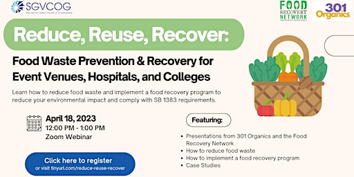 Reduce, Reuse, Recover: Food Waste Prevention