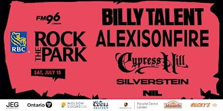 Billy Talent, Alexisonfire, Cypress Hill, Silverstein, The Dirty Nil