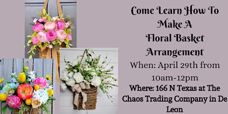 Come Learn How To Make A Hanging Floral Arrangement