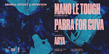 Minimal Effort: Mano Le Tough [Extended Set] & Parra For Cuva [Live]