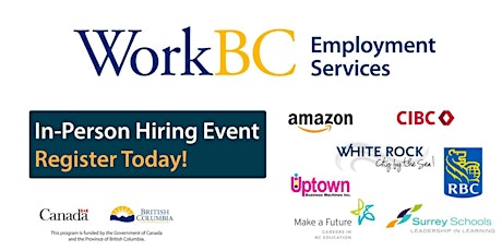 WorkBC SSWR in-person hiring fair - in Municipals, Education and Finance