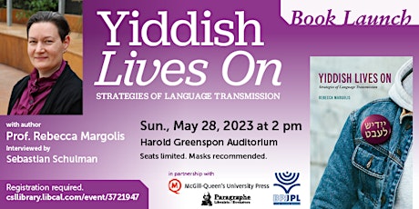 Book Launch: Yiddish Lives On with Professor Rebecca Margolis