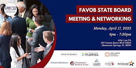 FAVOB State Board of Directors Meeting and Networking Reception